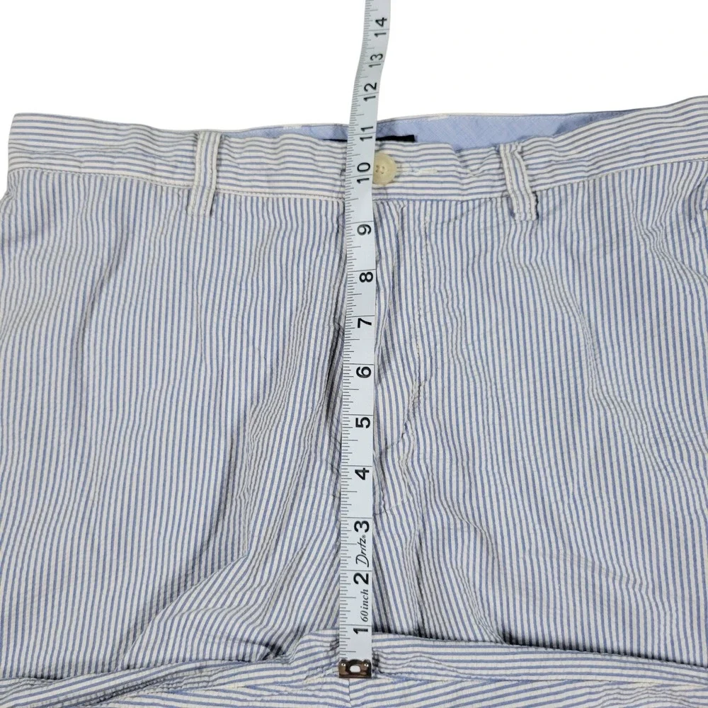 J.Crew Seersucker Shorts Mens 30 Blue White Striped Cotton Preppy Summer 63971
